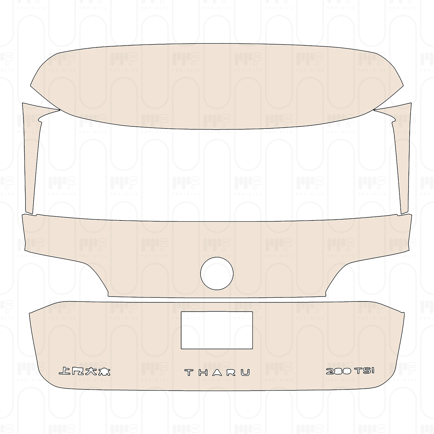 Pre-Cut PPF Volkswagen Tharu Flagship 2022