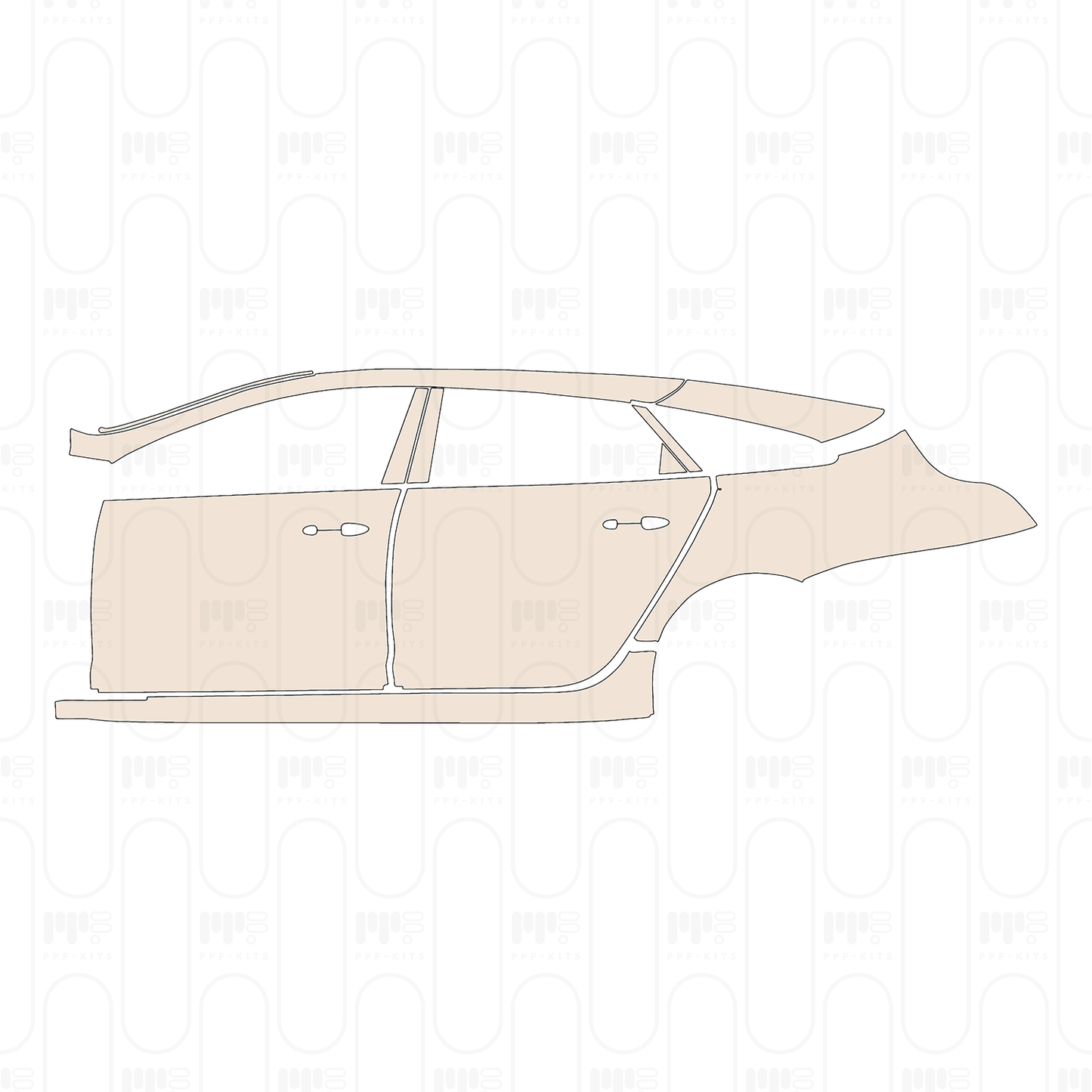 Pre-Cut PPF Jaguar XJ XJL Base 2011