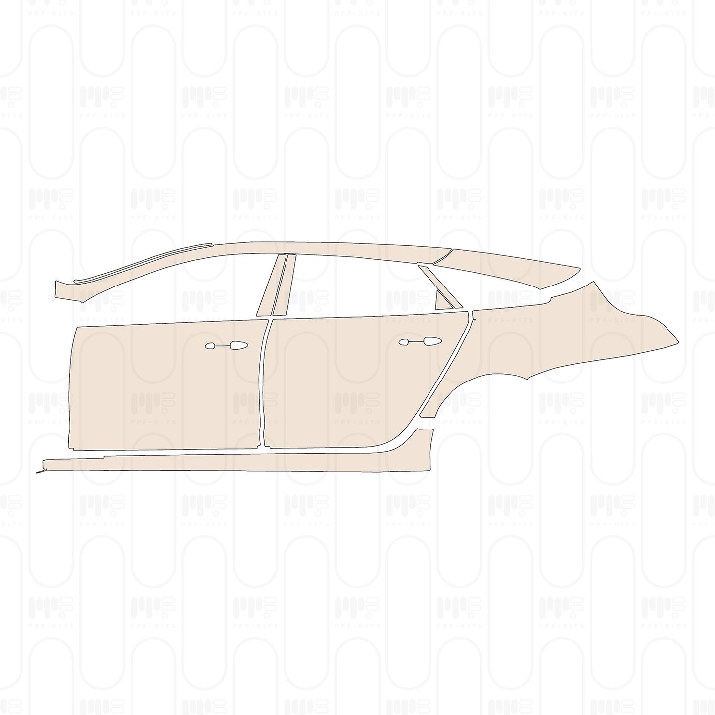 Pre-Cut PPF Jaguar XJ XJL R 2015