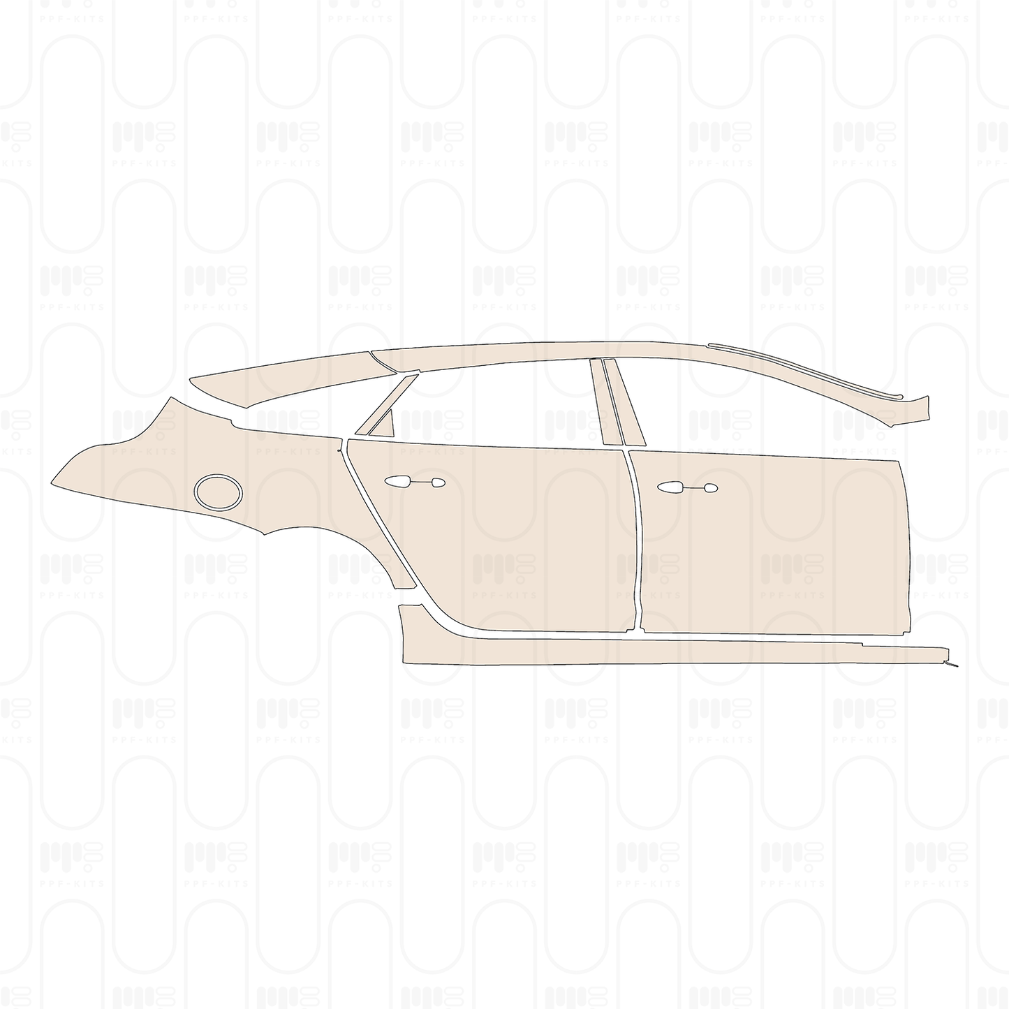 Pre-Cut PPF Jaguar XJ XJL R 2015