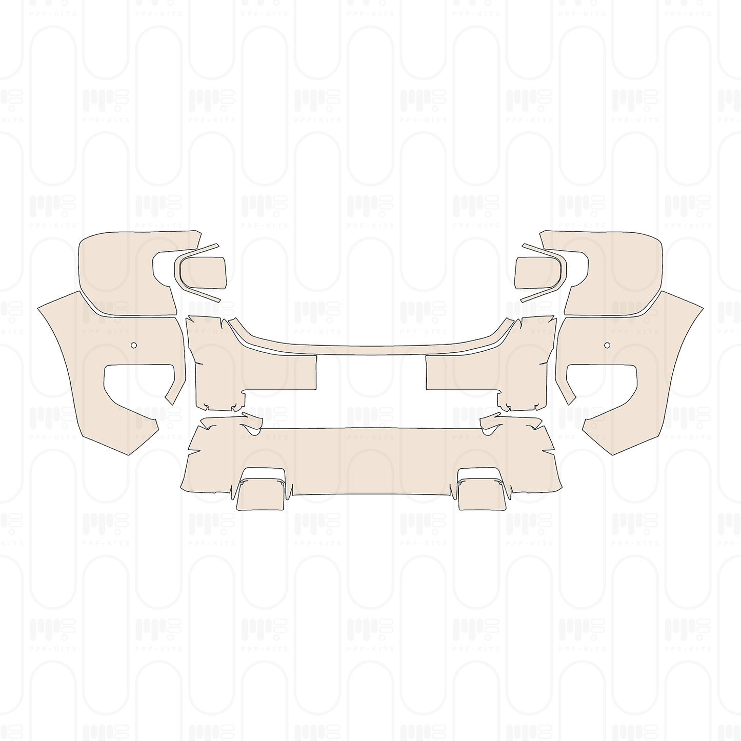 Pre-Cut PPF Ford Ranger (EU) XLT 2025