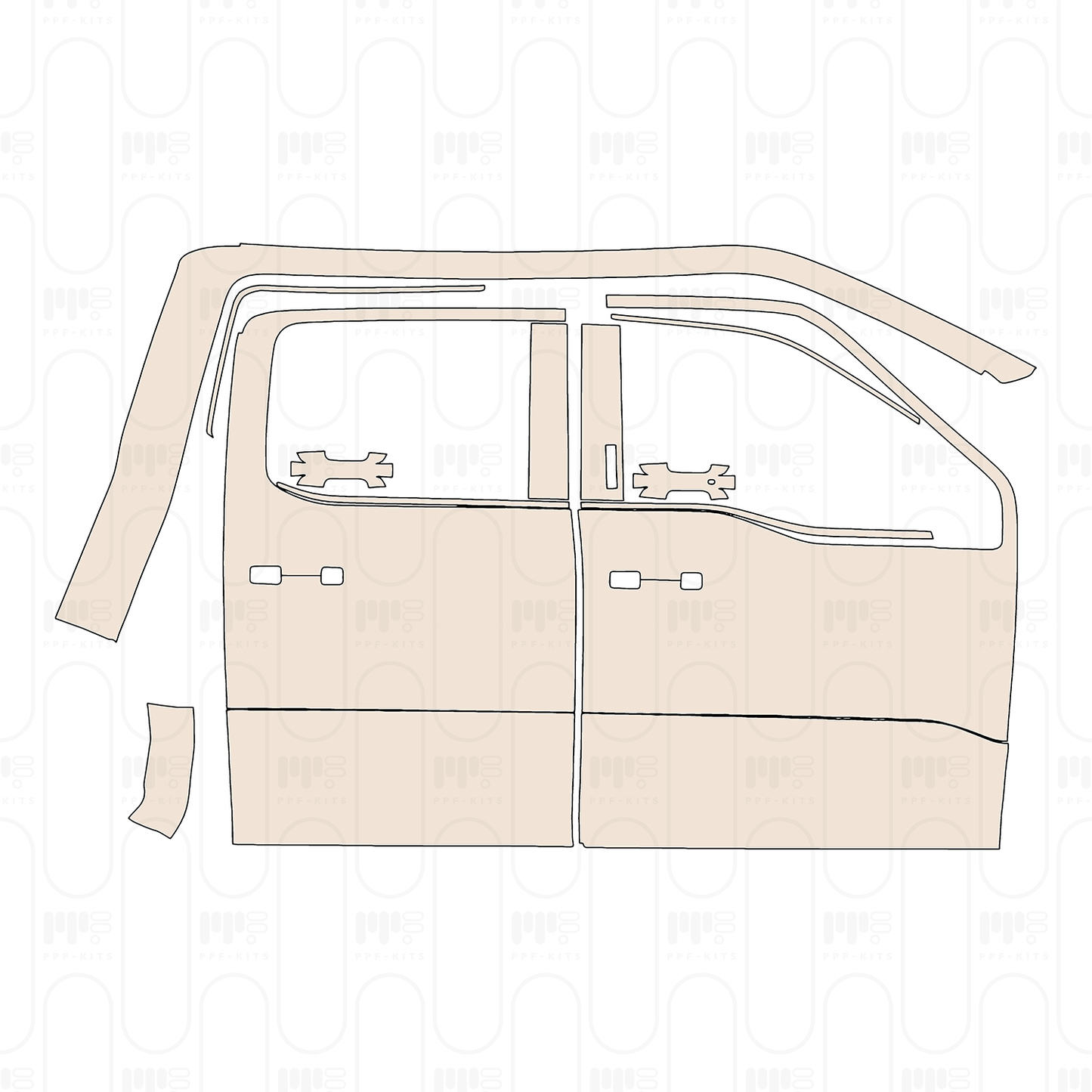 Pre-Cut PPF Ford F-150 SuperCrew STX 2025