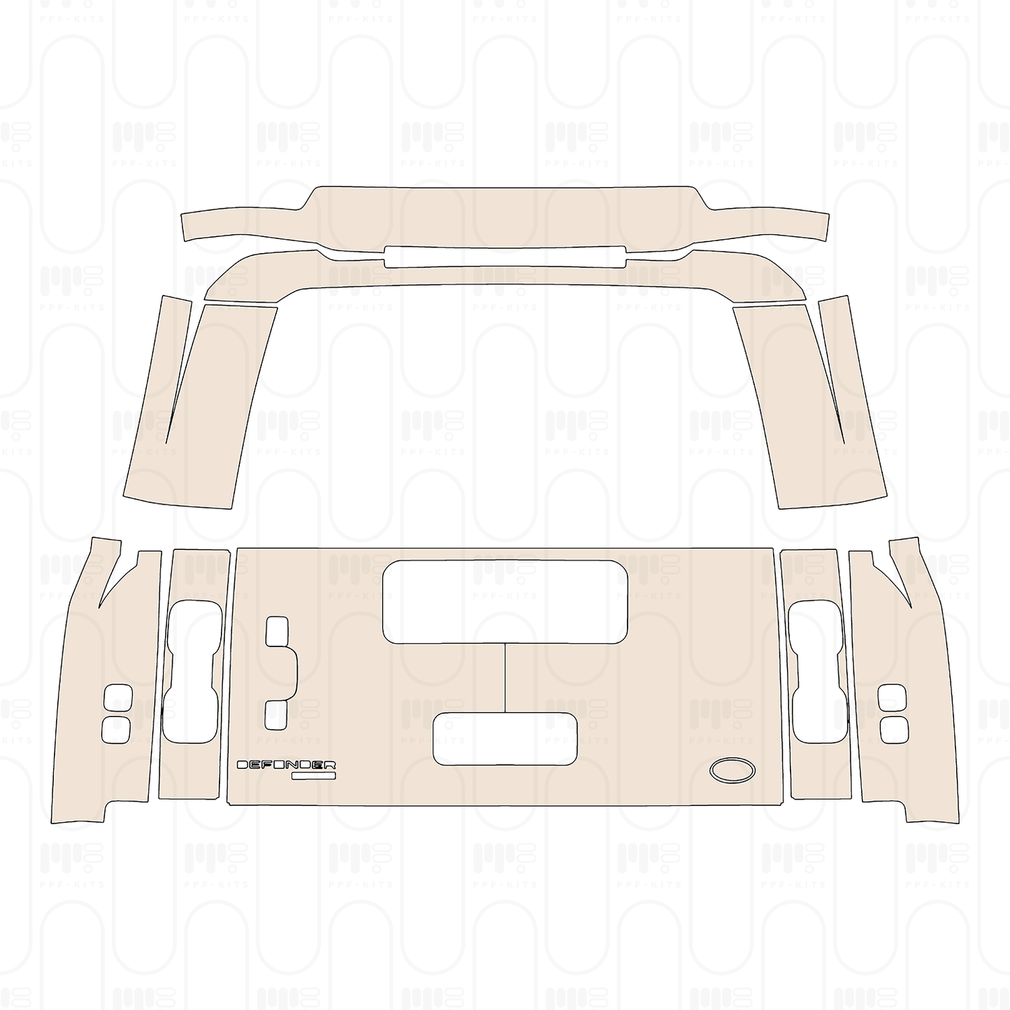 Pre-Cut PPF Land Rover Defender 110 X-Dynamic 2026
