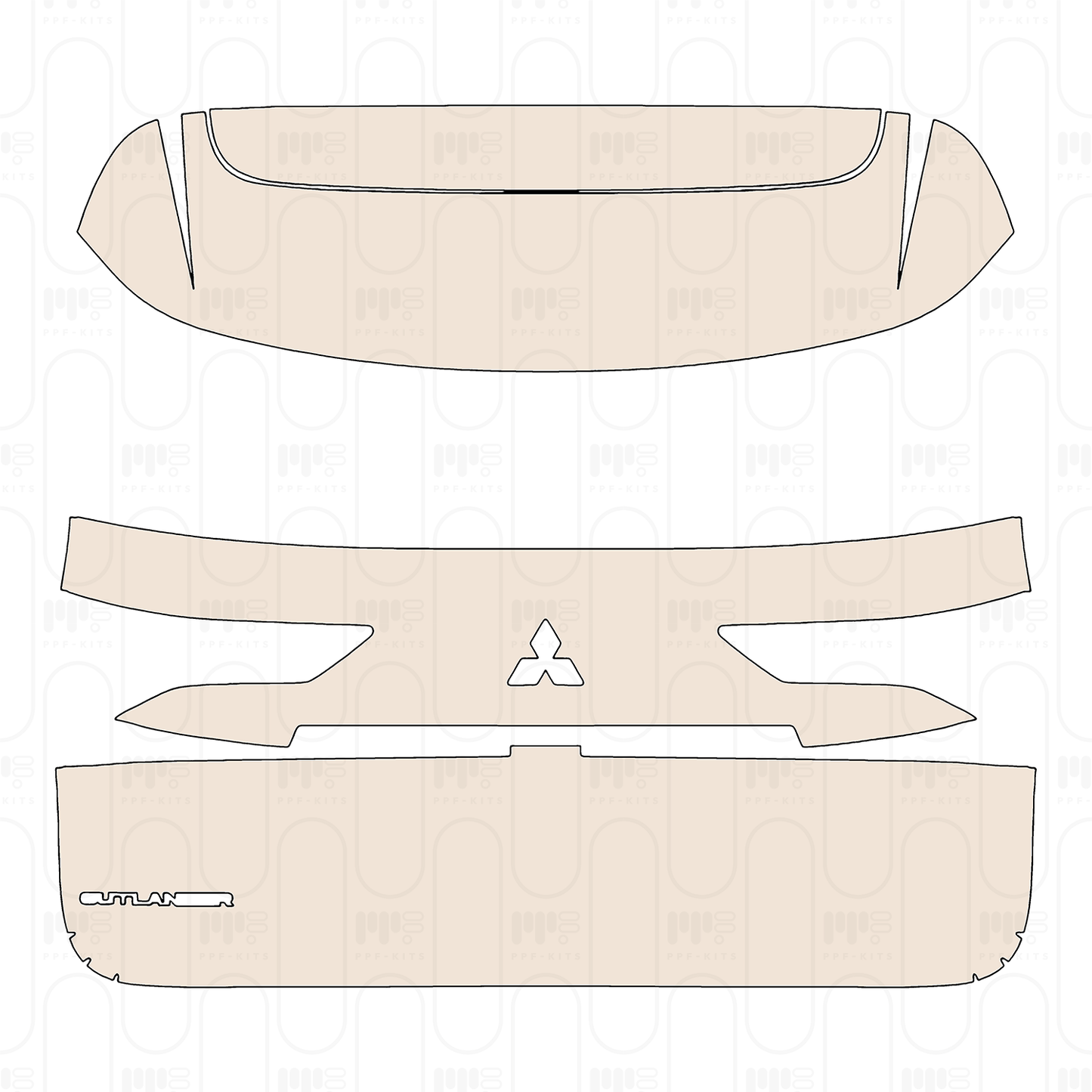 Pre-Cut PPF Mitsubishi Outlander (NA) 2025