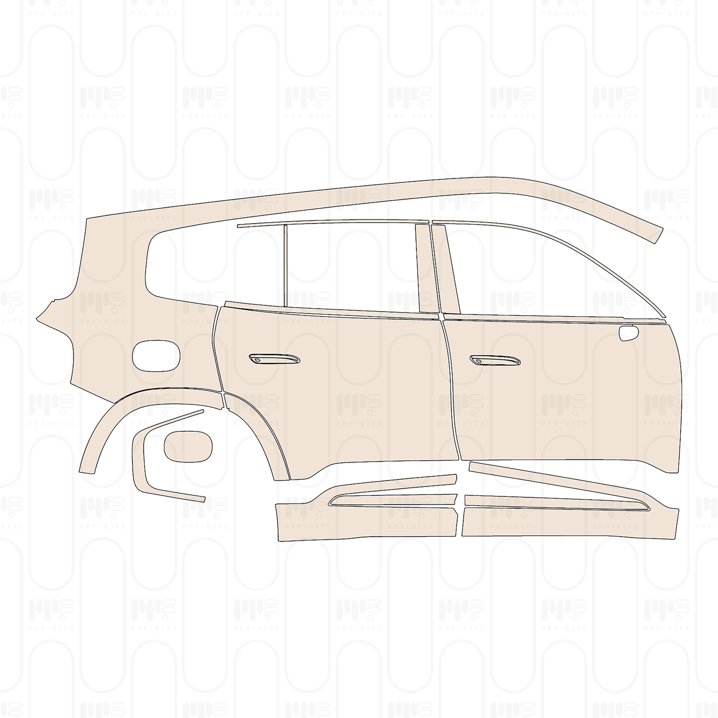Pre-Cut PPF Mercedes-Benz GLB Electric AMG Line 2026