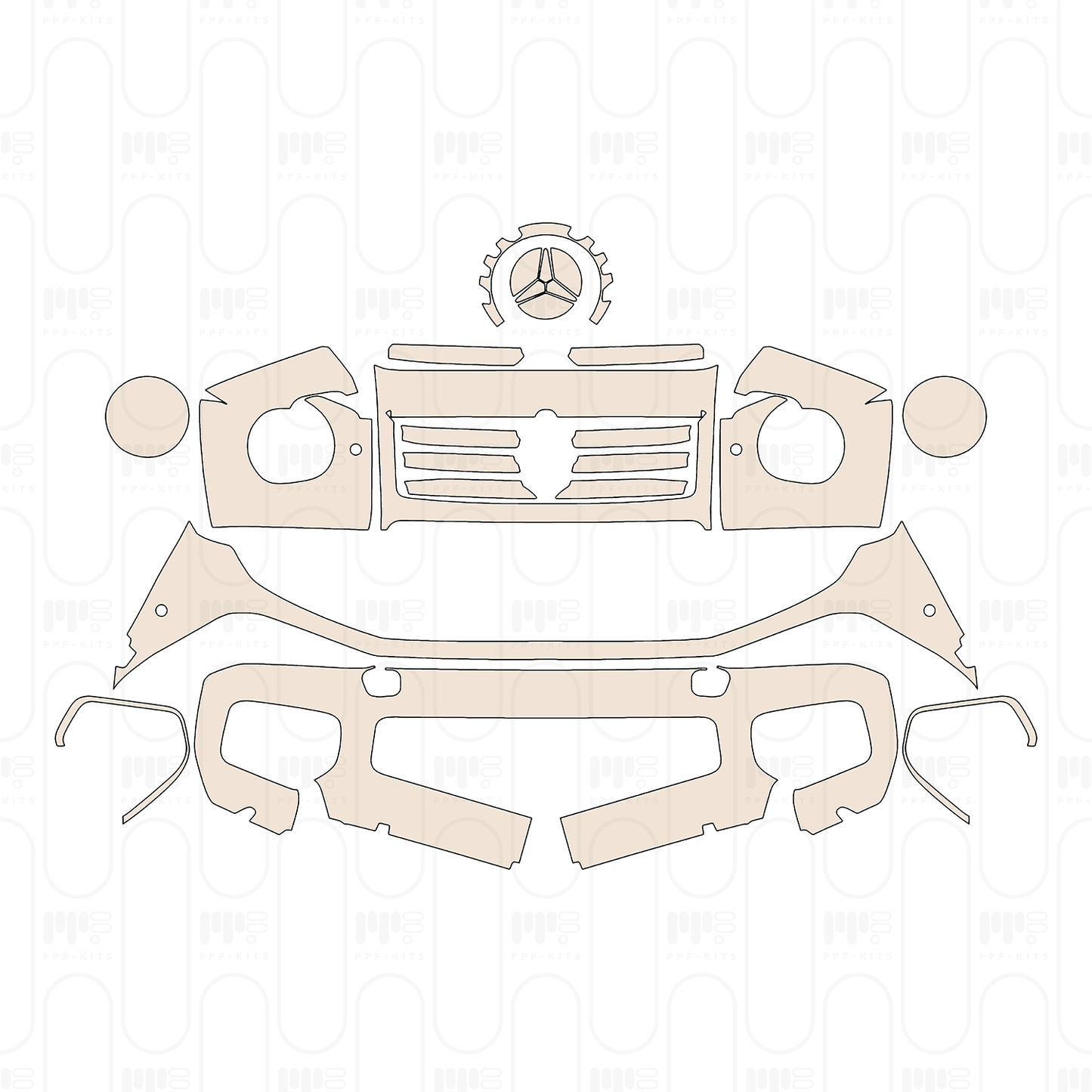 Pre-Cut PPF Mercedes-Benz G Class G 580 mit EQ Technologie (2027) Base 2026