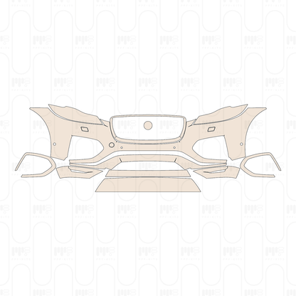 Rear Bumper with 2 PDC (Parking Sensors). Single-side exhaust