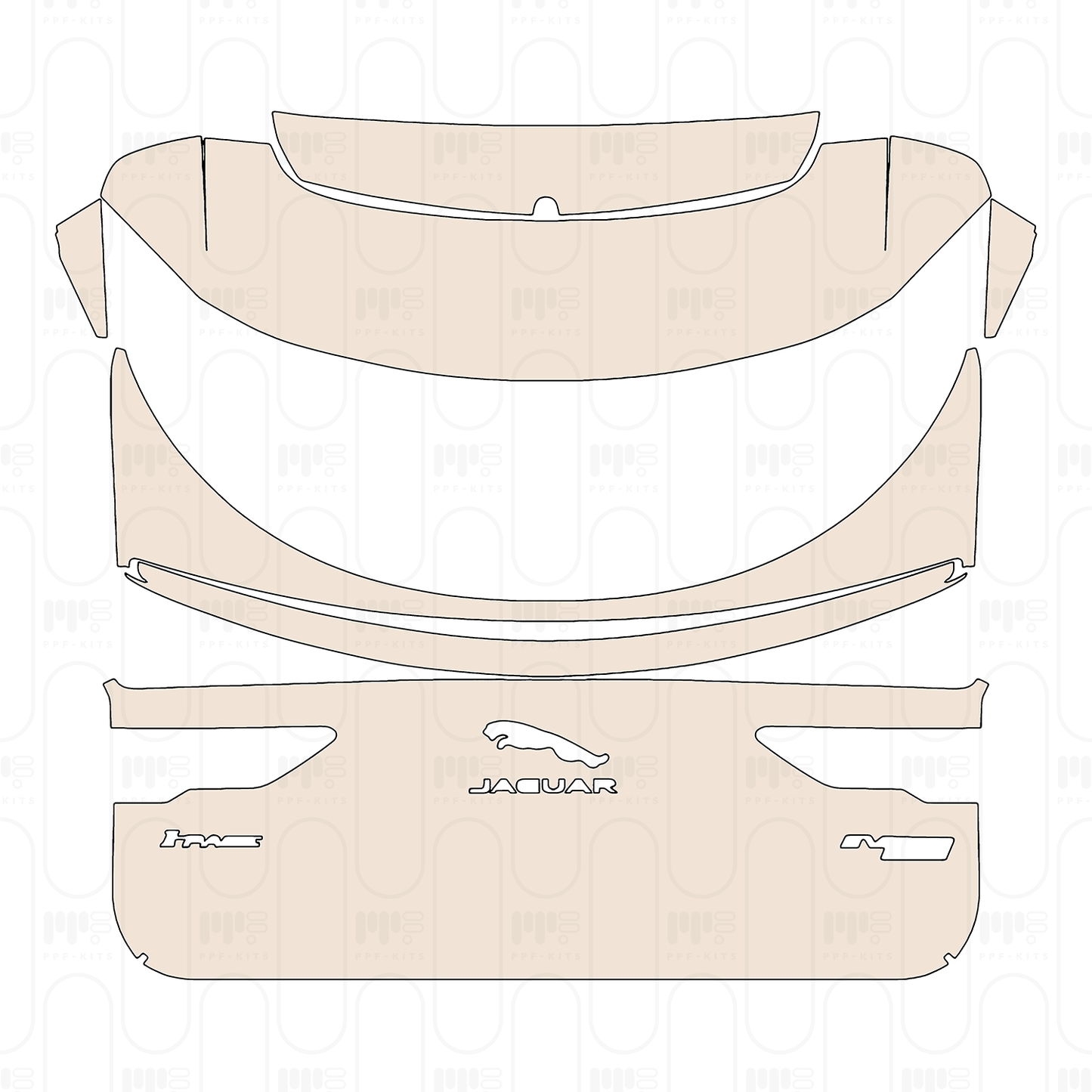 Trunk Lid with "I-PACE" & "EV400 AWD" Emblems