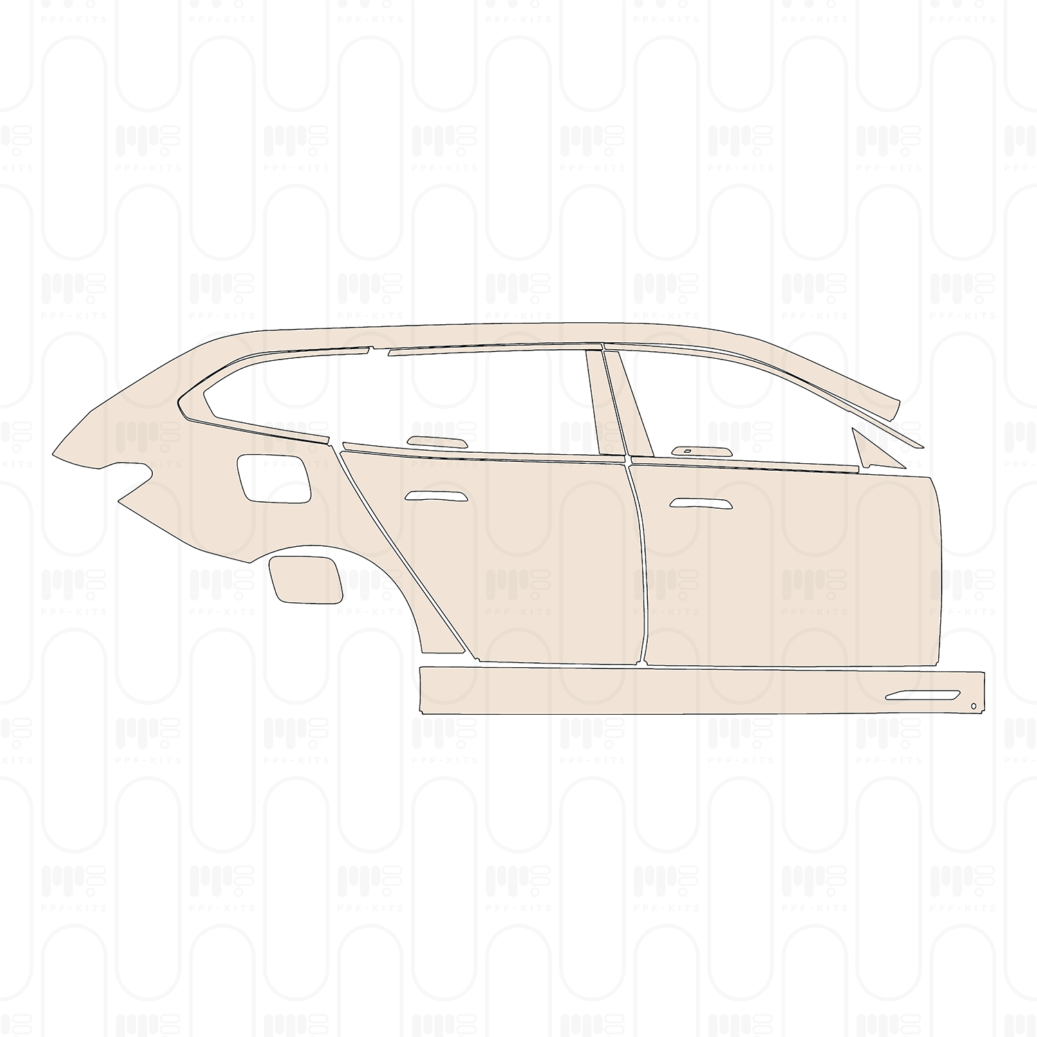 (right) Door+Rear Fender+Side Skirt