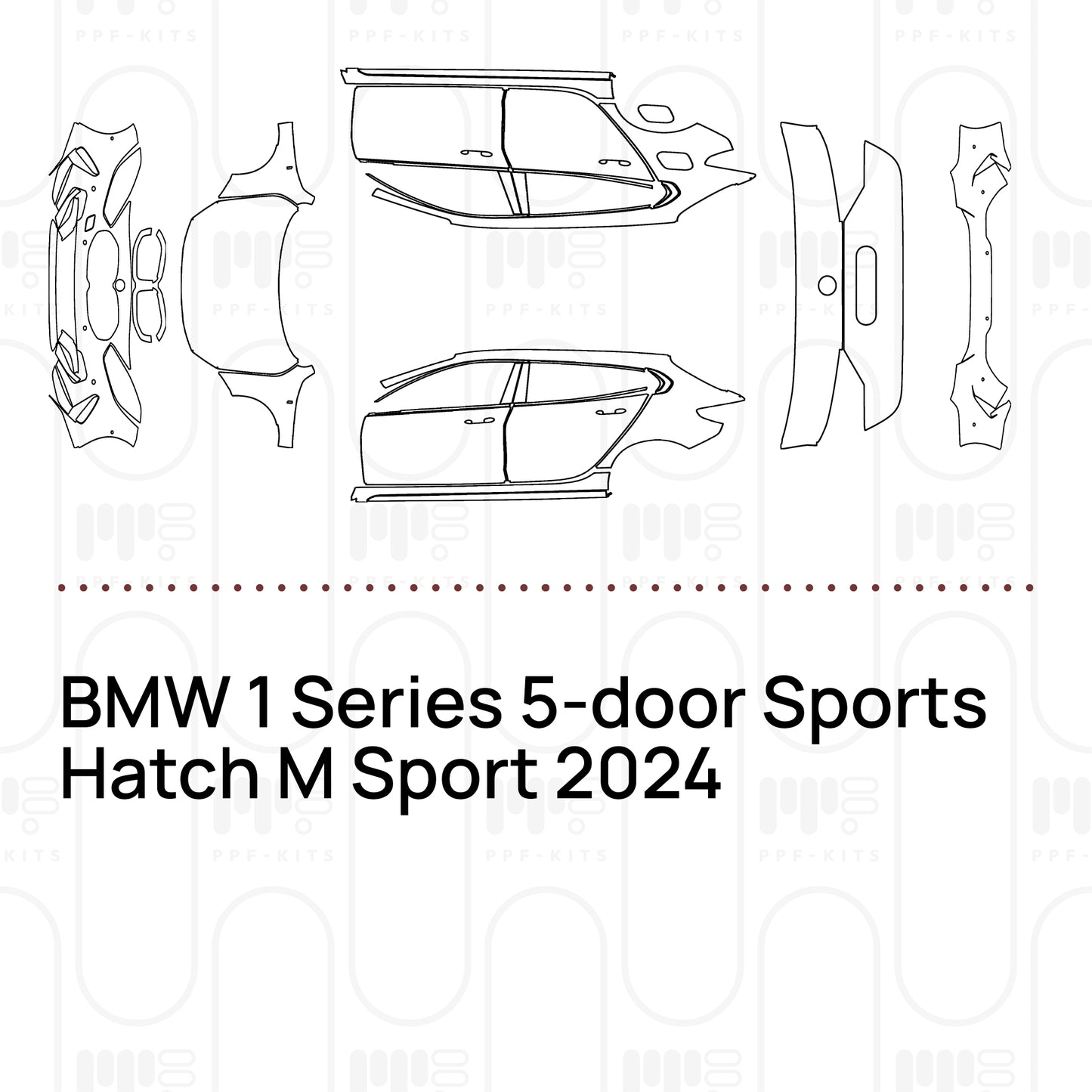 Pre-Cut PPF BMW 1 Series 5-door Sports Hatch M Sport 2024