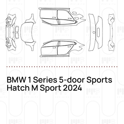 Pre-Cut PPF BMW 1 Series 5-door Sports Hatch M Sport 2024