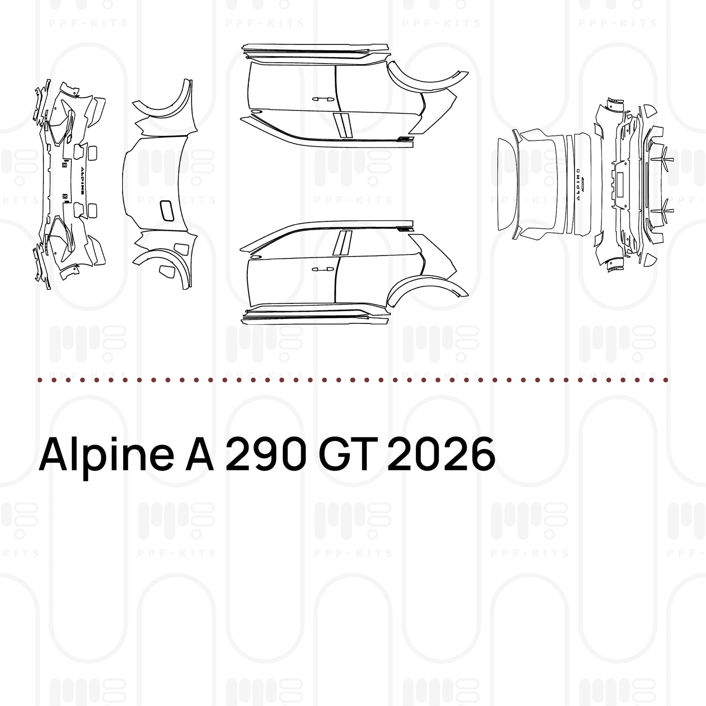Pre-Cut PPF Alpine A 290 GT 2026