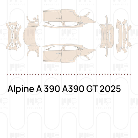 Forskåret PPF-lakbeskyttelsesfilm Alpine A390 GT 2025