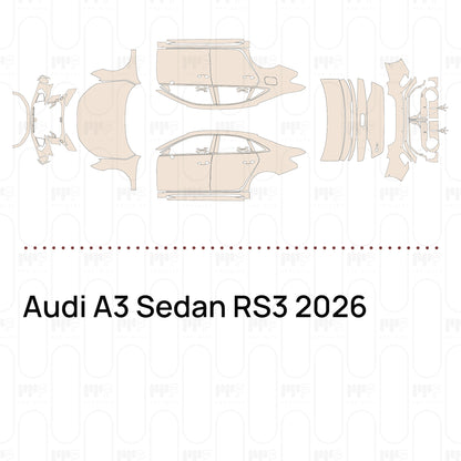 Pre-Cut PPF Audi A3 Sedan RS3 2026