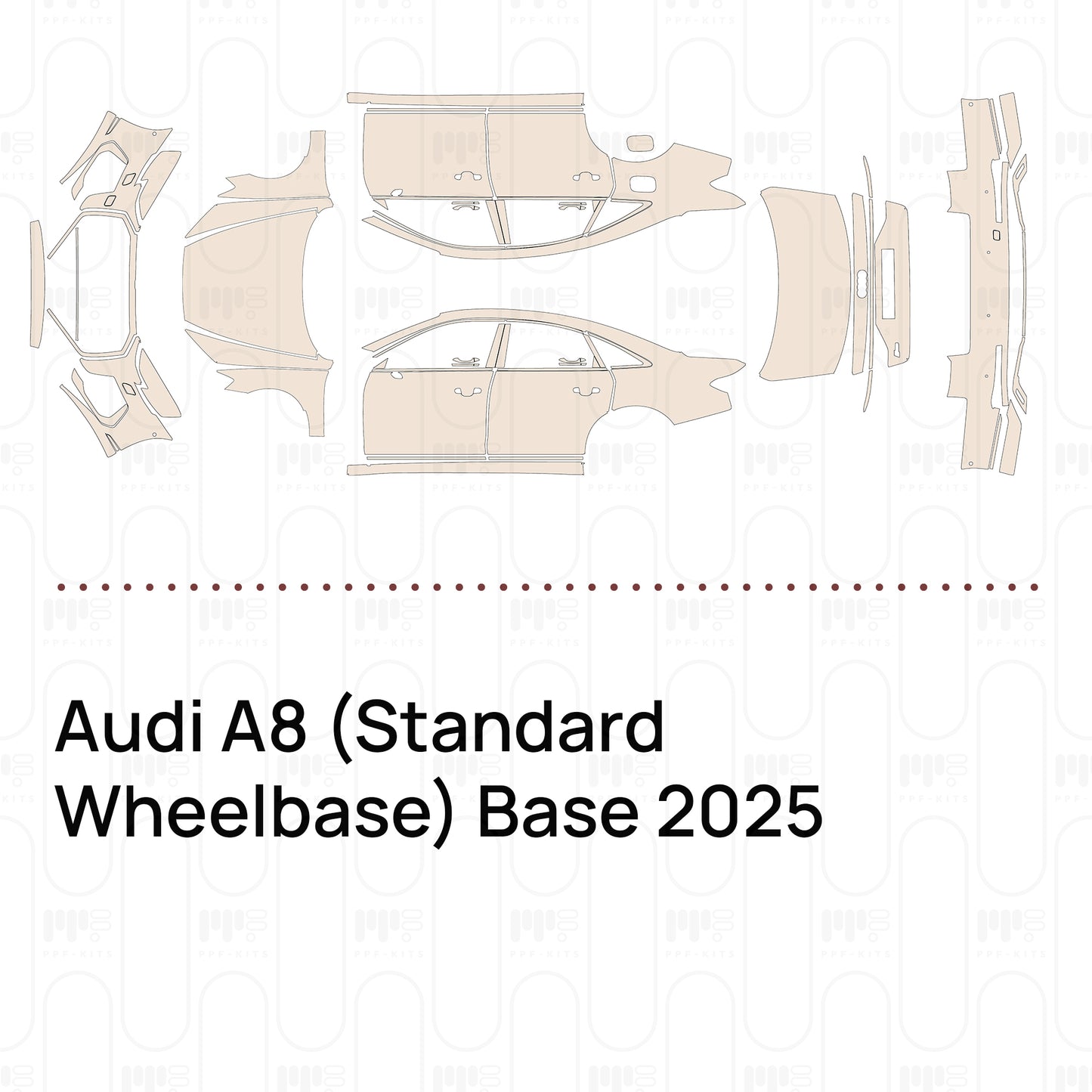 Pre-Cut PPF Audi A8 (Standard Wheelbase) Base 2025
