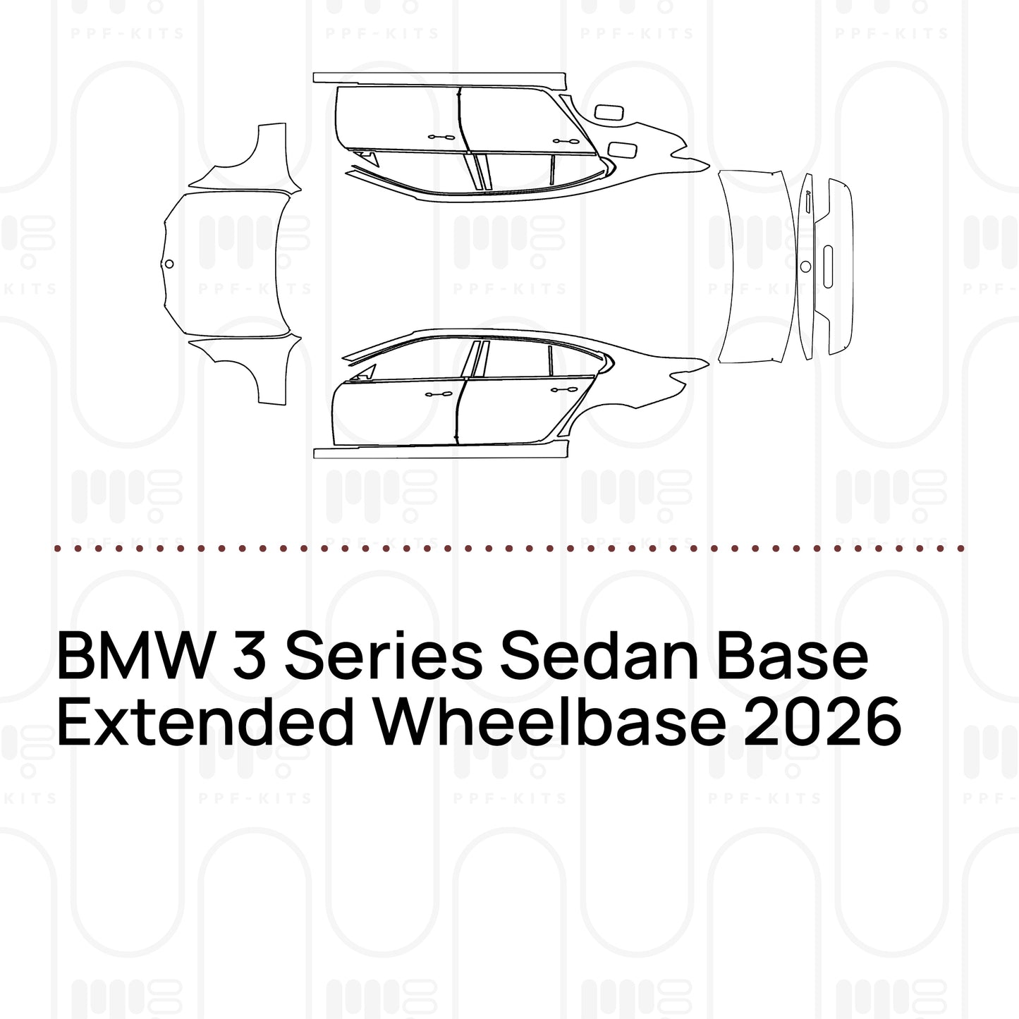 Pre-Cut PPF BMW 3 Series Sedan Base Extended Wheelbase 2026