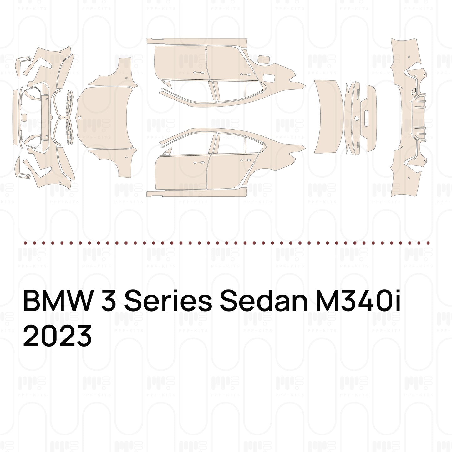 Pre-Cut PPF BMW 3 Series Sedan M340i 2023