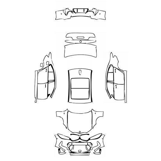 Pre-Cut PPF BMW 3 Series Sedan M Sport Extended Wheelbase 2024 - PPF-Kits