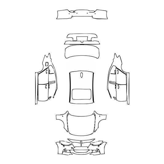 Pre-Cut PPF BMW 3 Series Sedan M Sport Standard Wheelbase 2018 - PPF-Kits