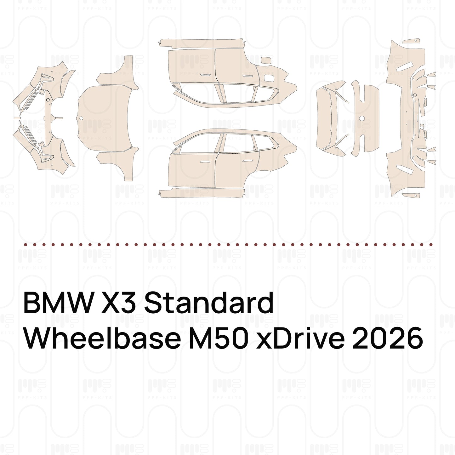 Pre-Cut PPF BMW X3 Standard Wheelbase M50 xDrive 2026