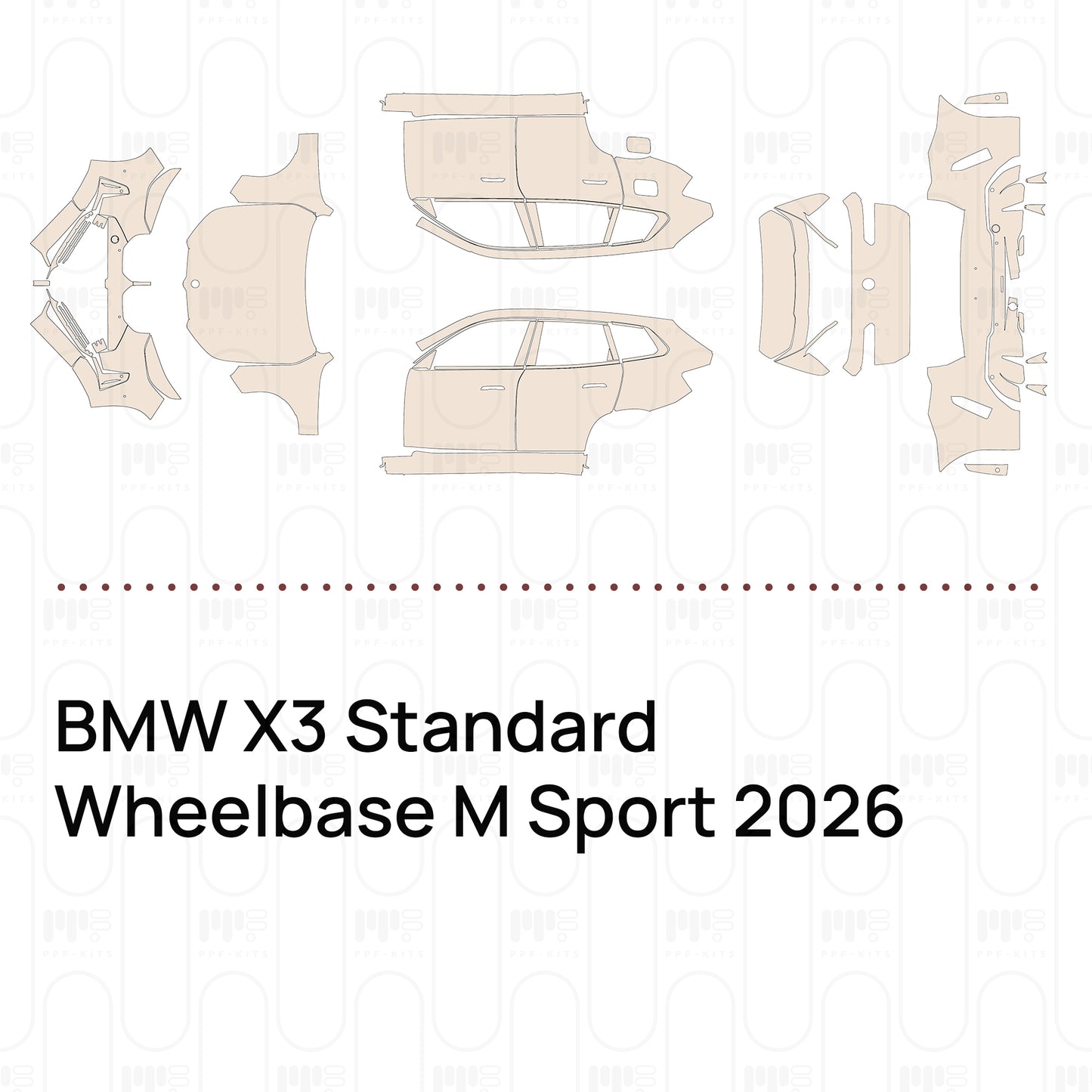 Pre-Cut PPF BMW X3 Standard Wheelbase M Sport 2026