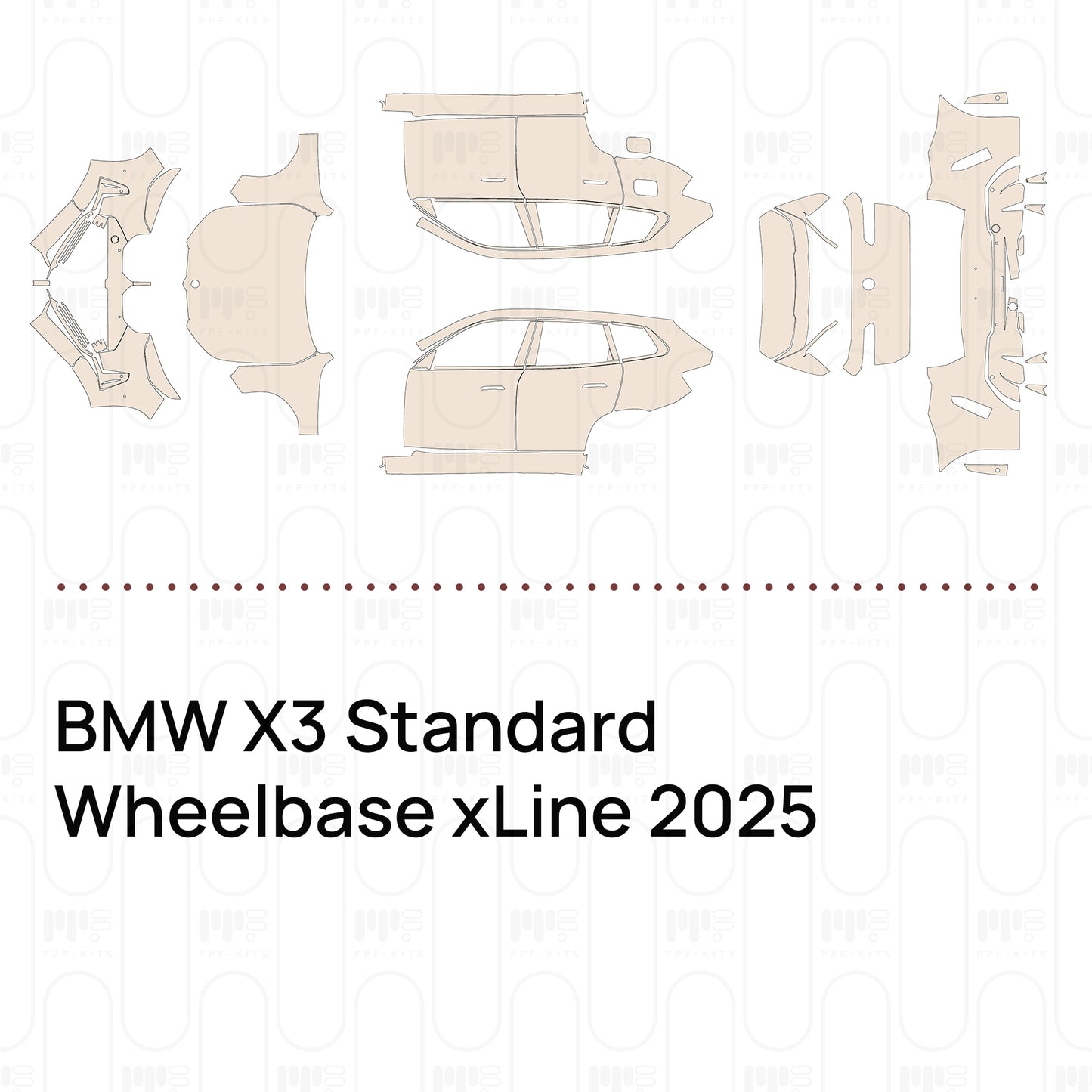 Pre-Cut PPF BMW X3 Standard Wheelbase xLine 2025