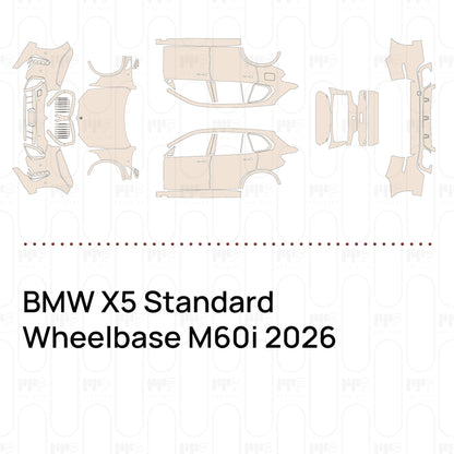 Pre-Cut PPF BMW X5 Standard Wheelbase M60i 2026