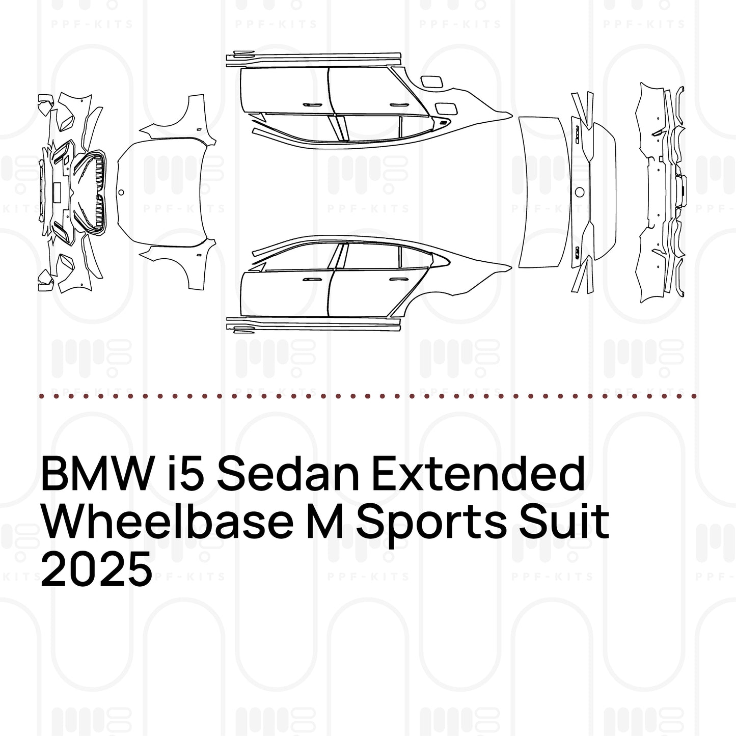 Pre-Cut PPF BMW i5 Sedan Extended Wheelbase M Sports Suit 2025