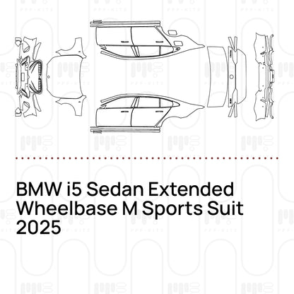 Pre-Cut PPF BMW i5 Sedan Extended Wheelbase M Sports Suit 2025