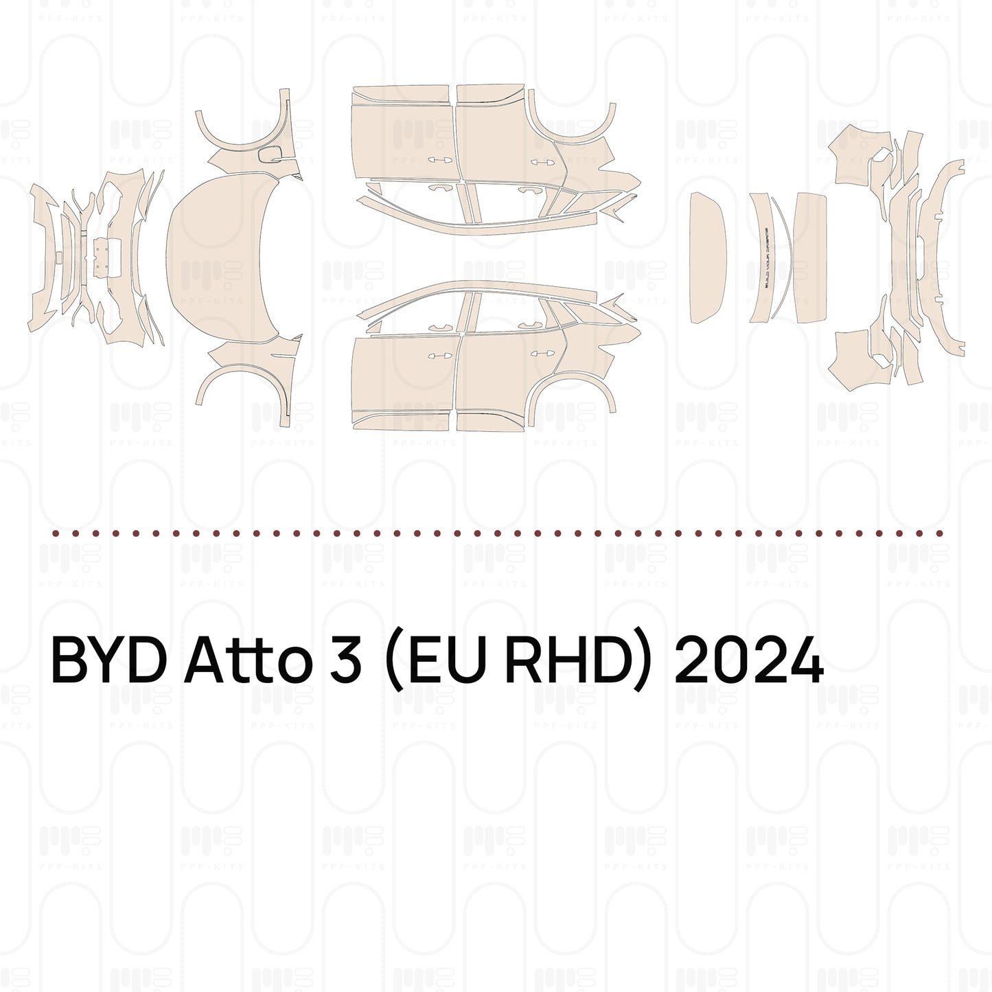 Pre-Cut PPF BYD Atto 3 (EU RHD) 2024