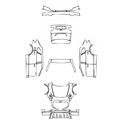 Pre-Cut PPF Bentley Bentayga Standard Wheelbase Base 2018 - PPF-Kits