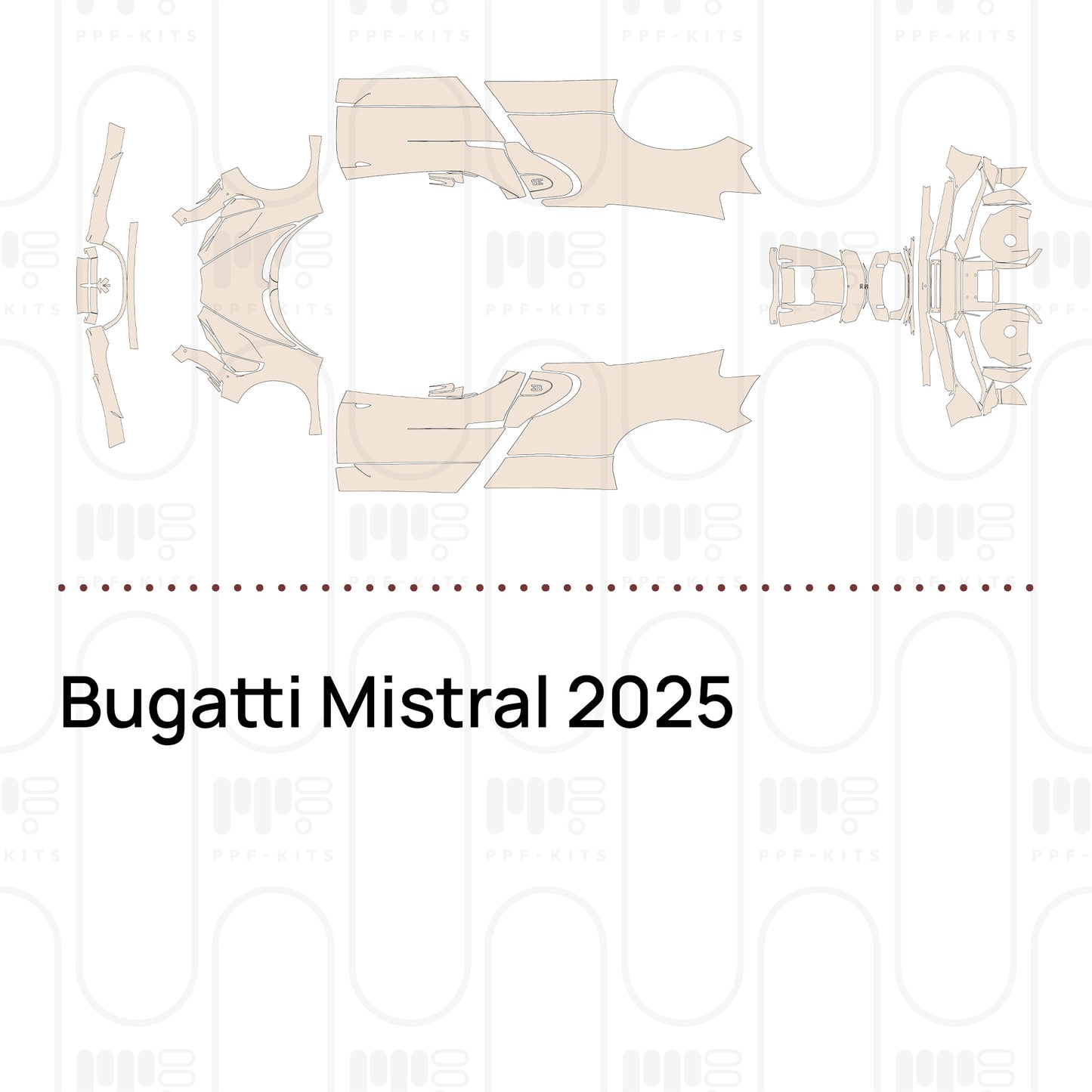 Pre-Cut PPF Bugatti Mistral 2025