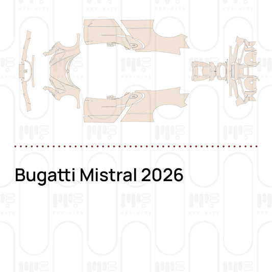 Bugatti Mistral 2026 – Forskåret PPF-lakbeskyttelsesfilm