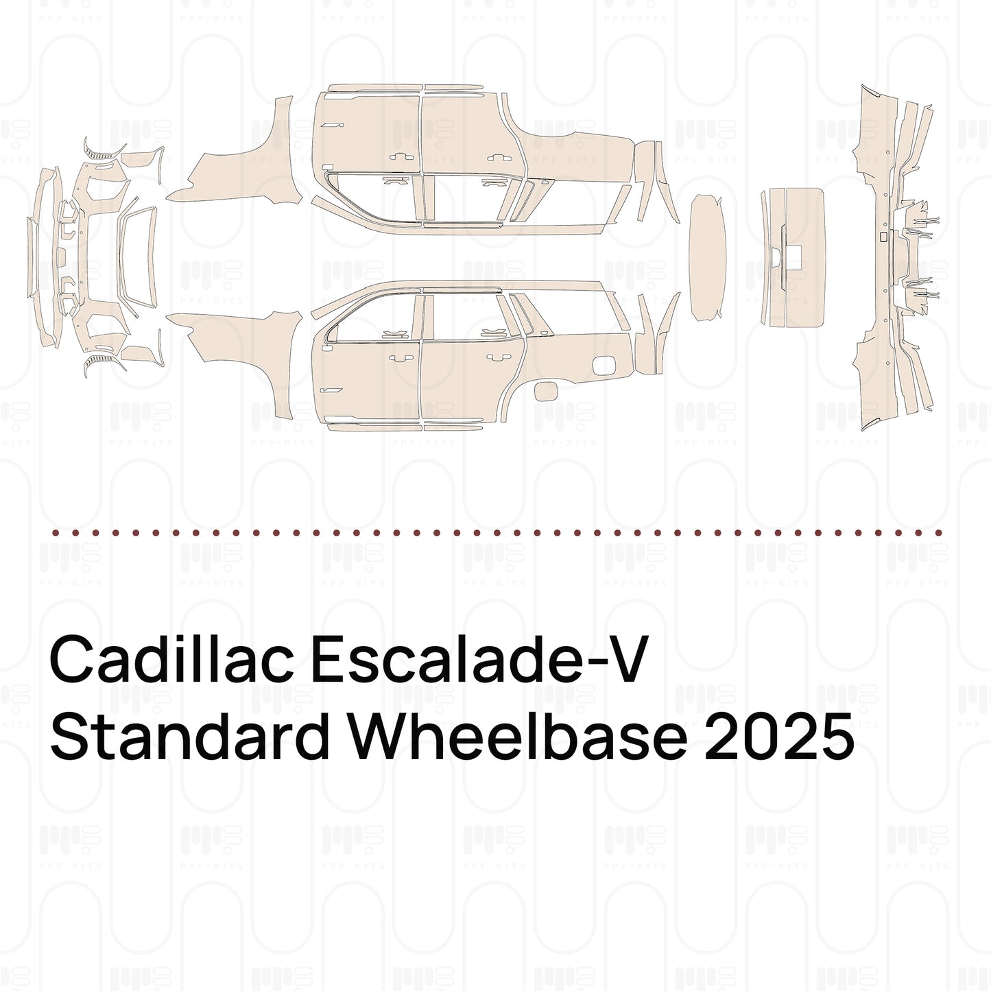 Pre-Cut PPF Cadillac Escalade-V Standard Wheelbase 2025