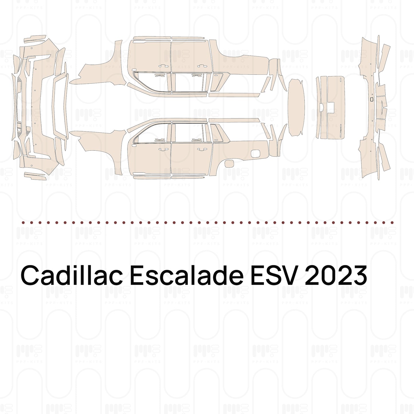 Pre-Cut PPF Cadillac Escalade ESV 2023
