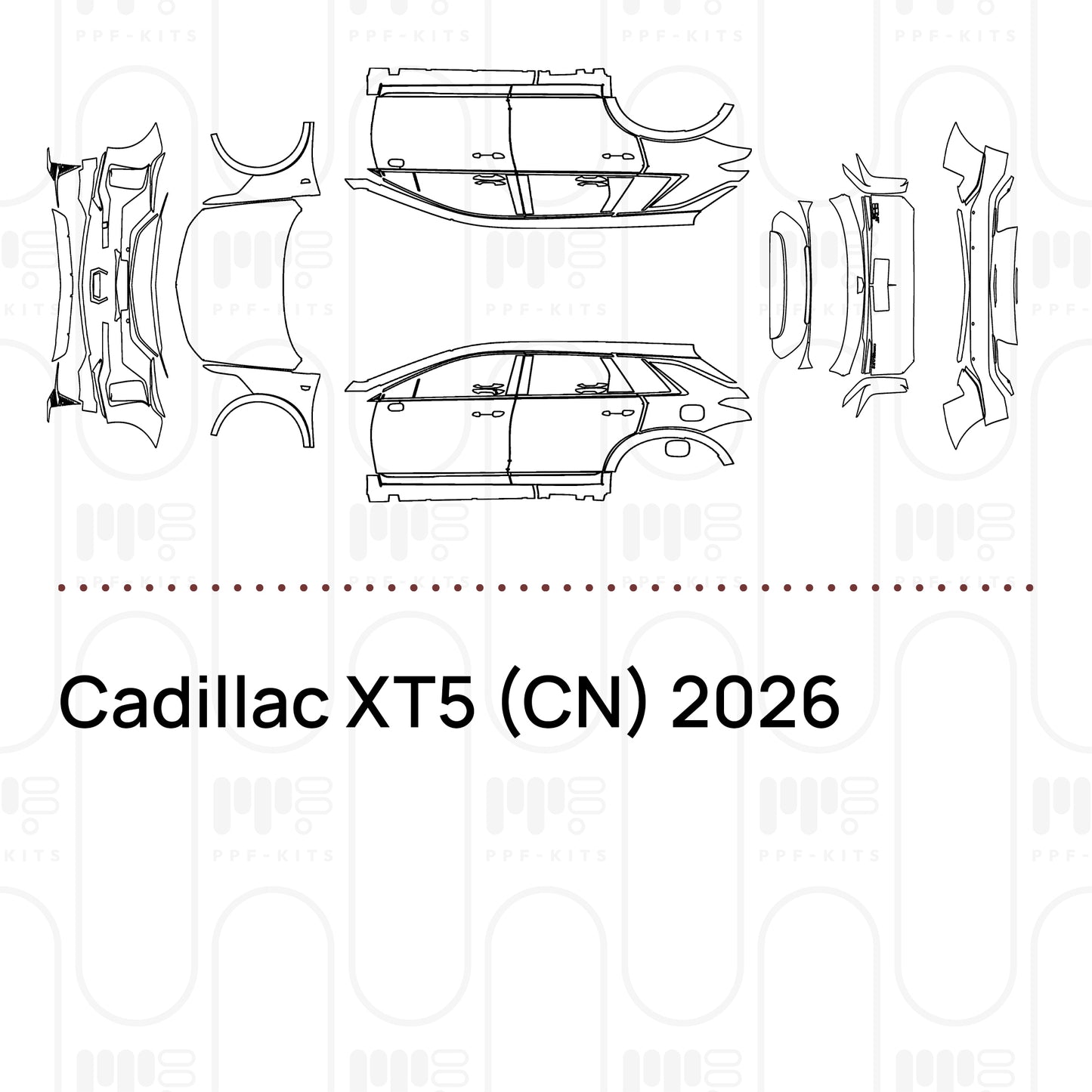 Pre-Cut PPF Cadillac XT5 (CN) 2026