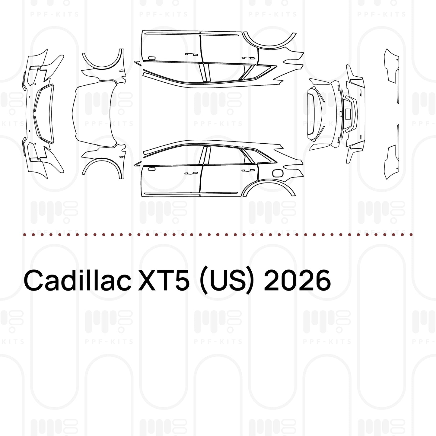 Pre-Cut PPF Cadillac XT5 (US) 2026