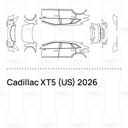 Pre-Cut PPF Cadillac XT5 (US) 2026