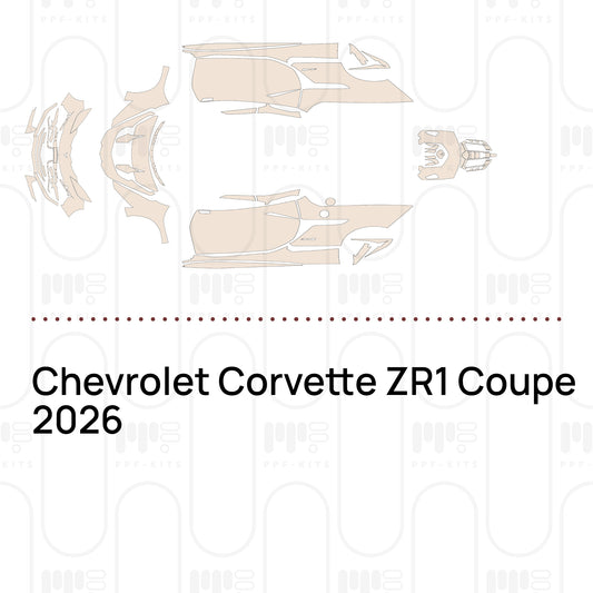 Chevrolet Corvette ZR1 Coupe 2026 – Forskåret PPF-lakbeskyttelsesfilm