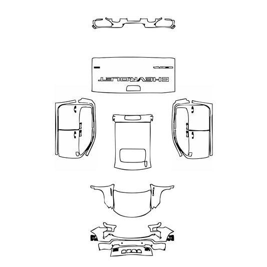 Pre-Cut PPF Chevrolet Silverado 1500 LTZ 2025 - PPF-Kits