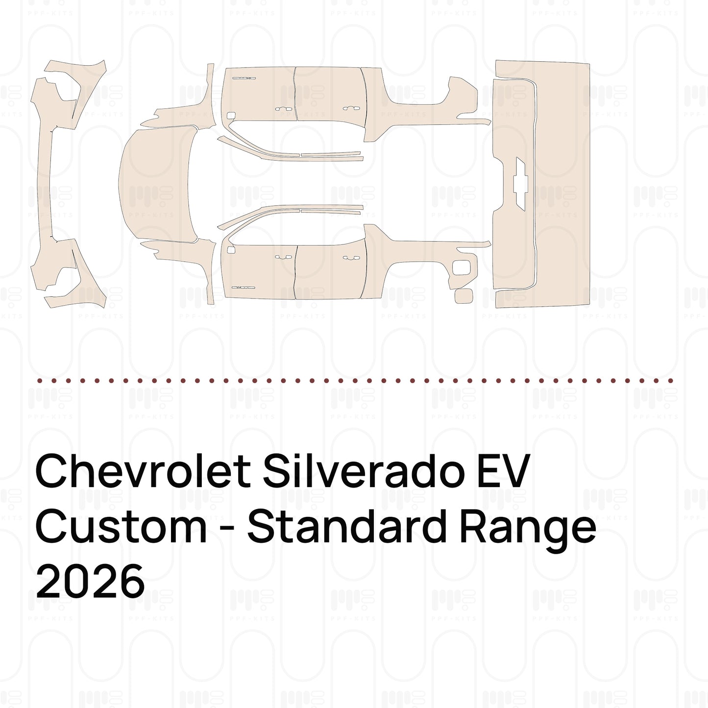 Pre-Cut PPF Chevrolet Silverado EV Custom - Standard Range 2026