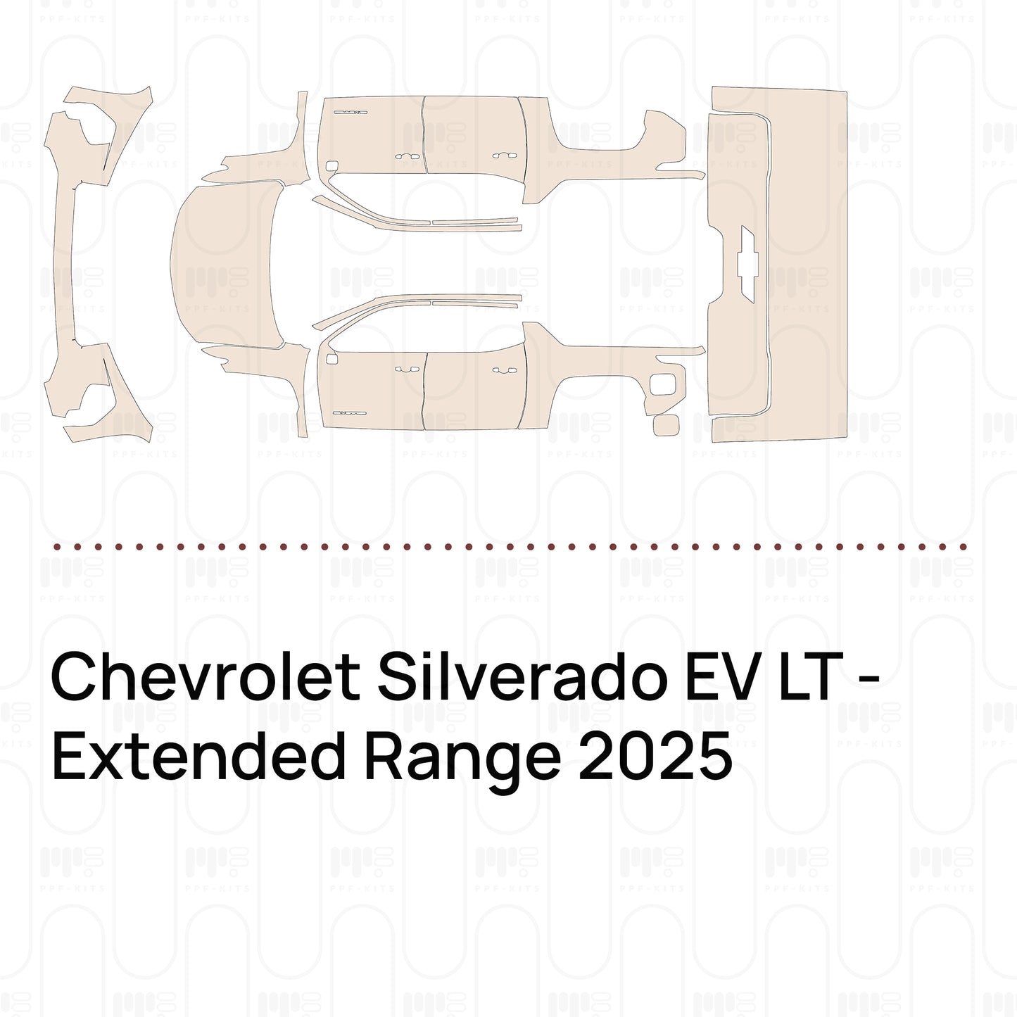 Pre-Cut PPF Chevrolet Silverado EV LT - Extended Range 2025