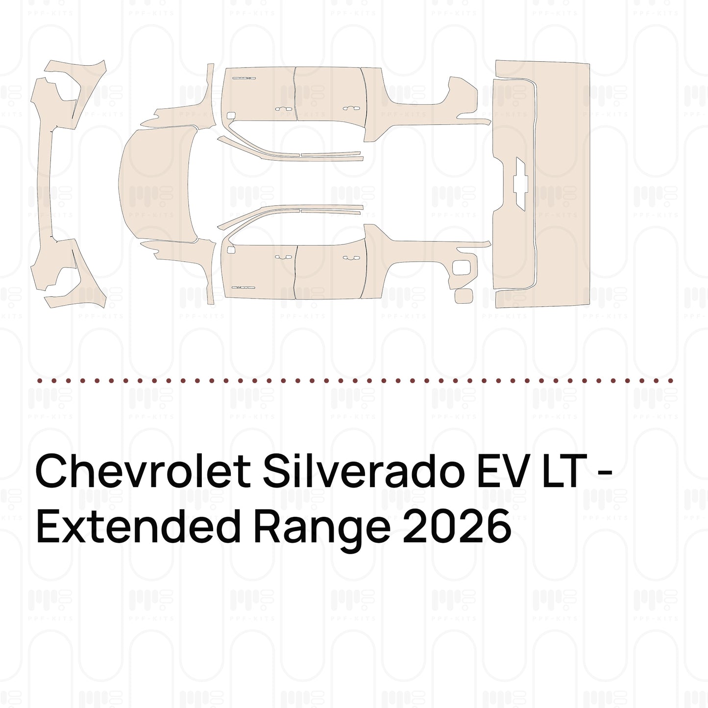 Pre-Cut PPF Chevrolet Silverado EV LT - Extended Range 2026