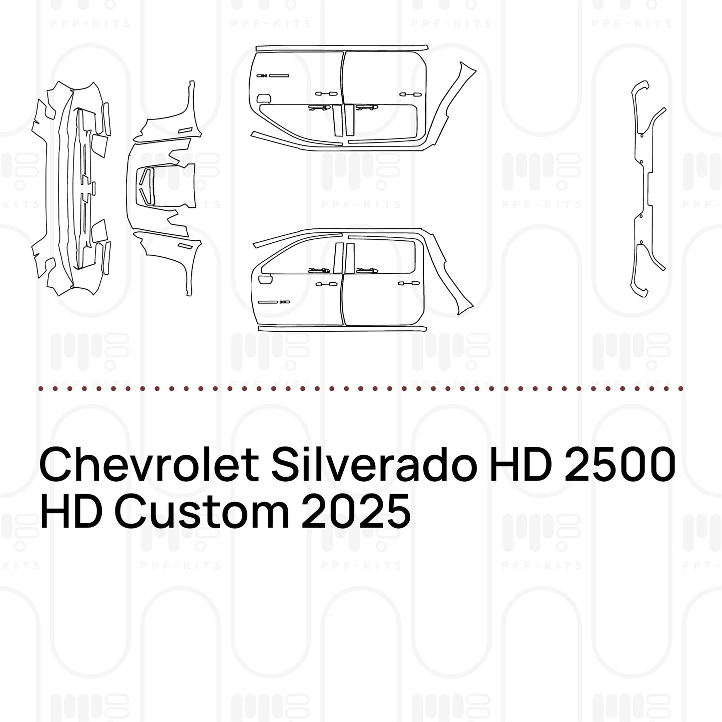 Pre-Cut PPF Chevrolet Silverado HD 2500 HD Custom 2025