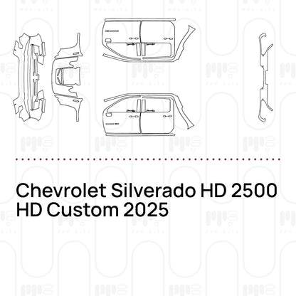 Pre-Cut PPF Chevrolet Silverado HD 2500 HD Custom 2025