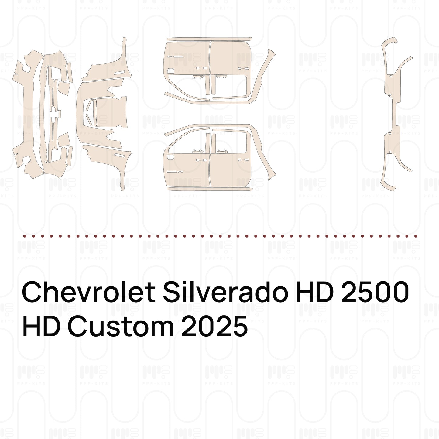 Pre-Cut PPF Chevrolet Silverado HD 2500 HD Custom 2025