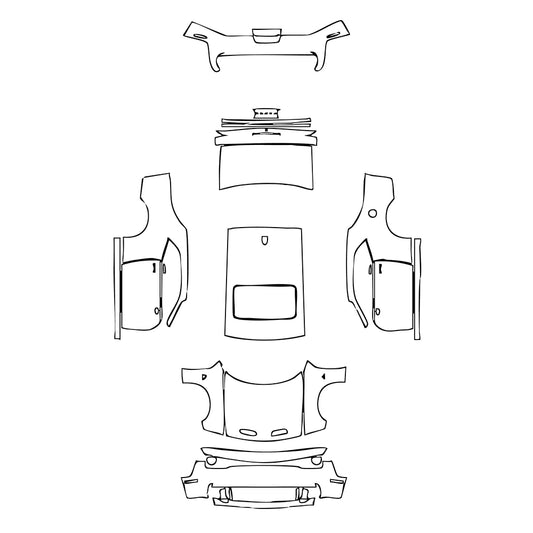 Pre-Cut PPF Dodge Challenger Standard body SRT HELLCAT REDEYE 2023 - PPF-Kits