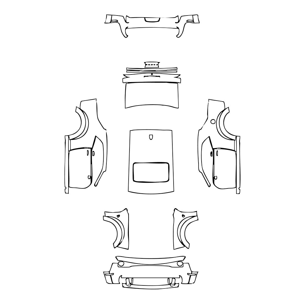 Pre-Cut PPF Dodge Challenger Widebody R T SCAT PACK 2023 - PPF-Kits