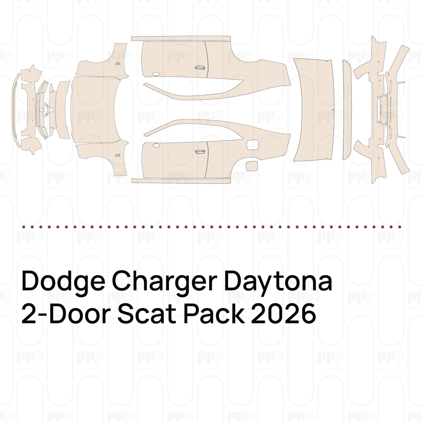 Pre-Cut PPF Dodge Charger Daytona 2-Door Scat Pack 2026