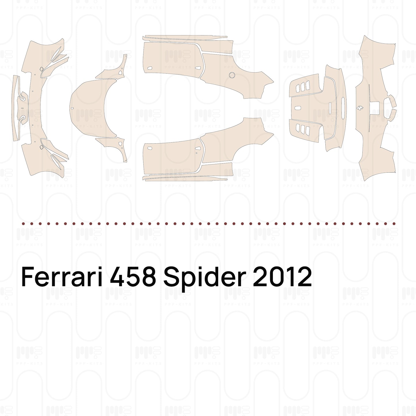 Pre-Cut PPF Ferrari 458 Spider 2012